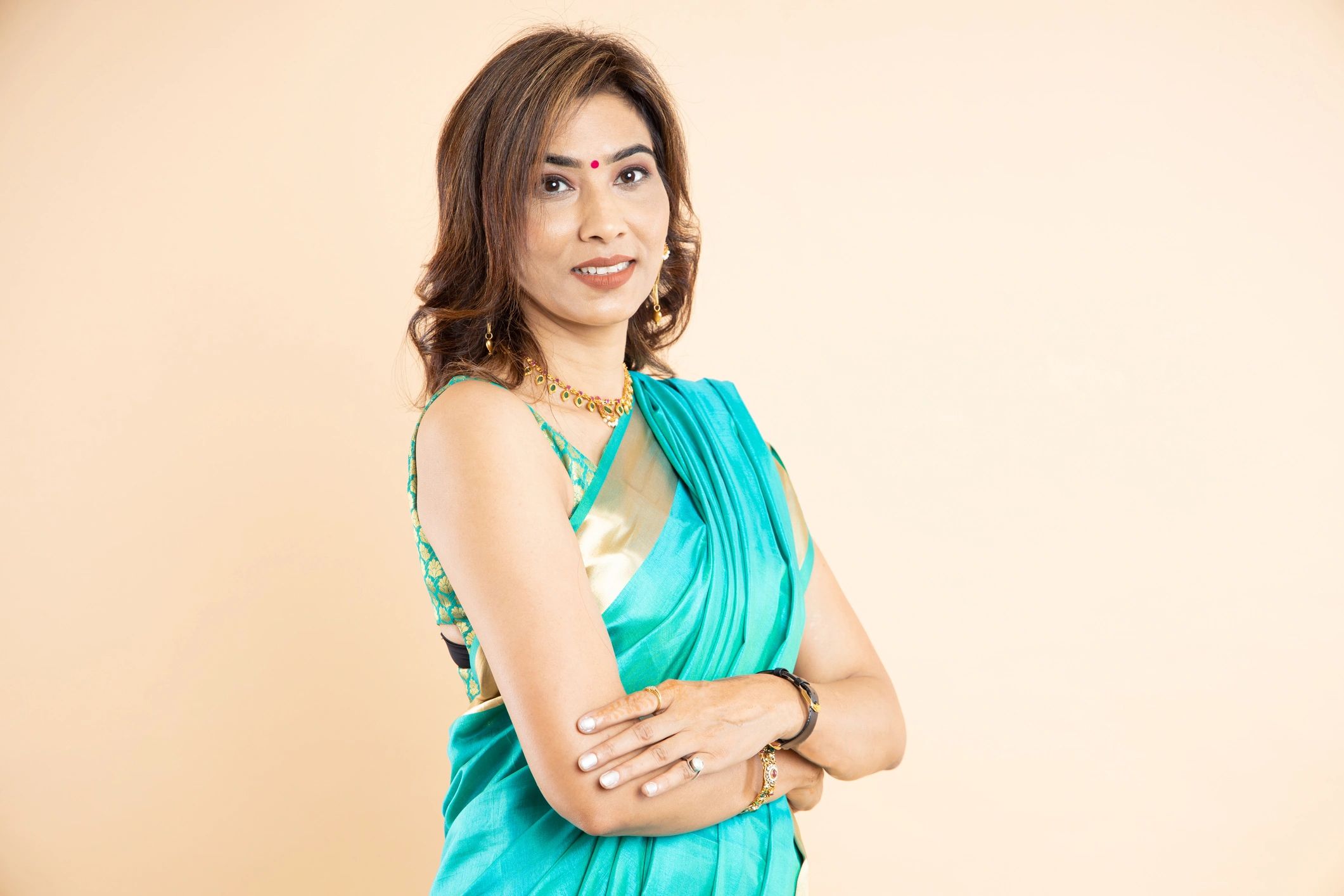 confident Indian woman beauty pageant