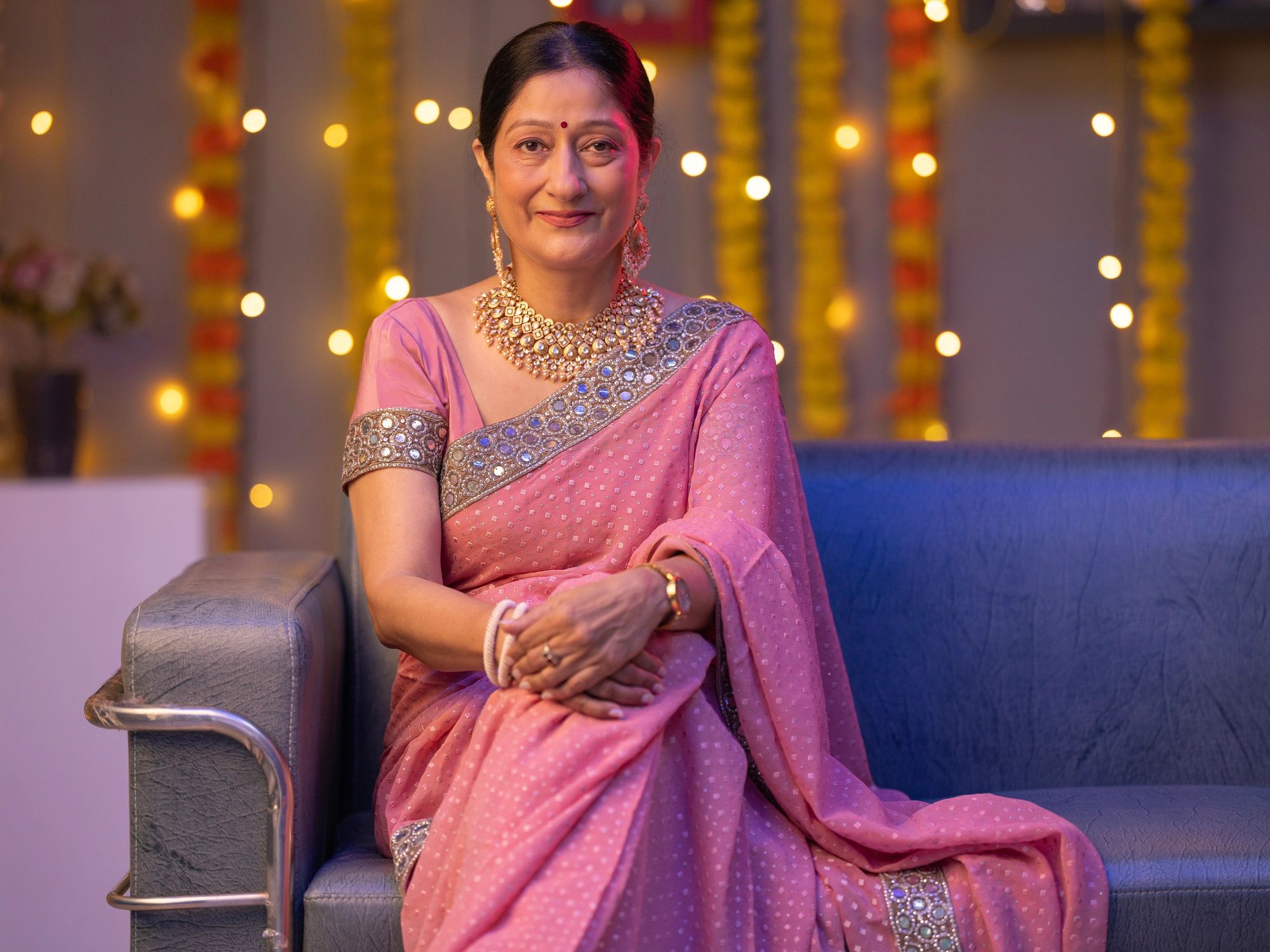 confident Indian woman beauty pageant
